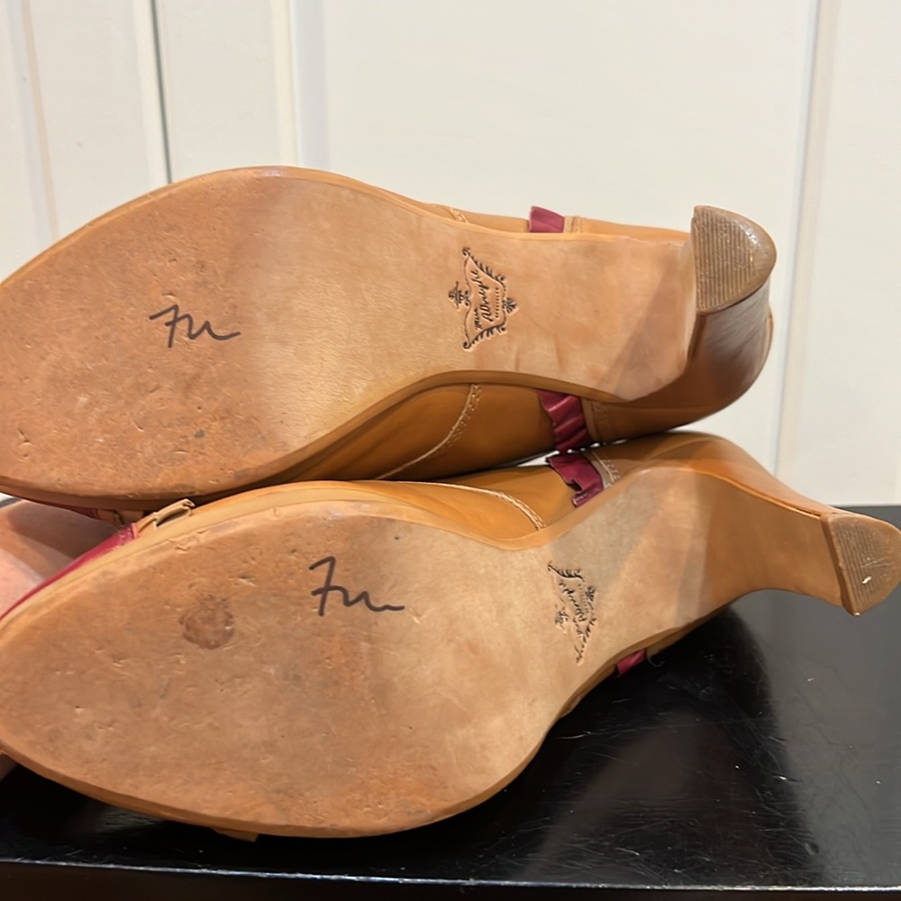 Miss Albright anthropologie heel ruffle Oxford shoes 9 bridgerton - Picture 5 of 6